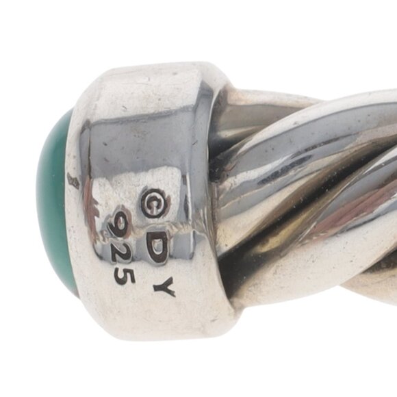 David Yurman Cable 6mm Men's Turquoise Cuff Bracelet 7 1/4" - Sterling 925 - Picture 5 of 6